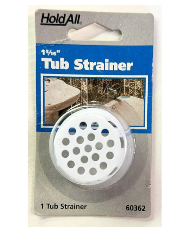 Hold All 60362 Tub Drain Strainer 1 5/16 “ Plastic Hair Catcher Clog Insert