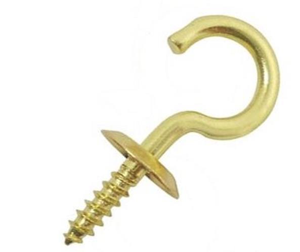 Ultra Hardware 61331 Cup Hook Solid Brass 5 Pack