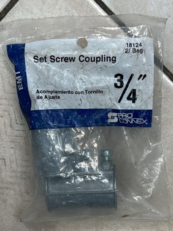Pro Connex 18124 3/4 Set Screw Coupling