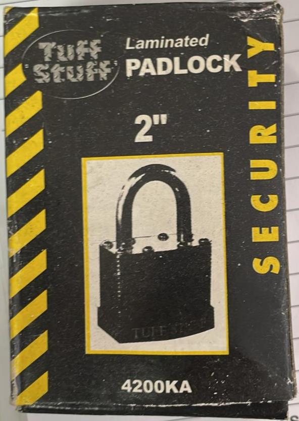 Tuff Stuff 4200KA Padlock With Key