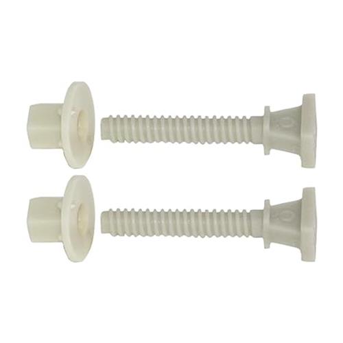 EZ-FLO 40210 White, Nylon Closet Bolt 1 Pair