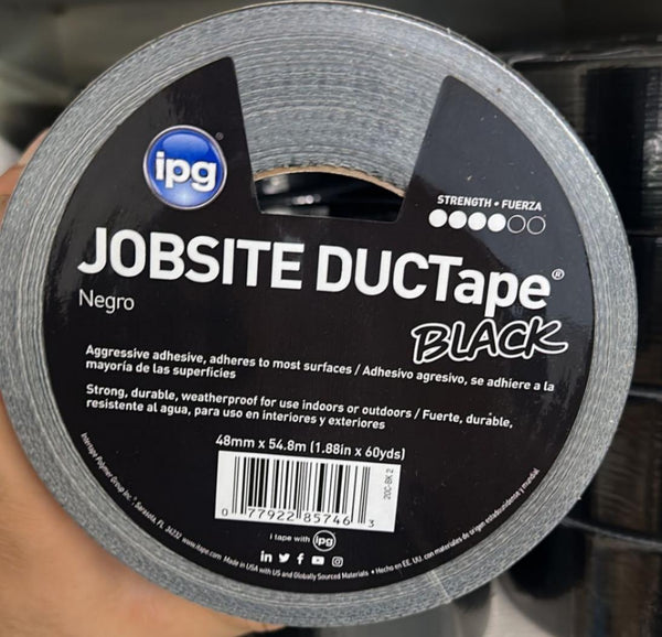 ipg Jobsite Ductape 48mm x 54.8m (1.88in x 60 yds) Black