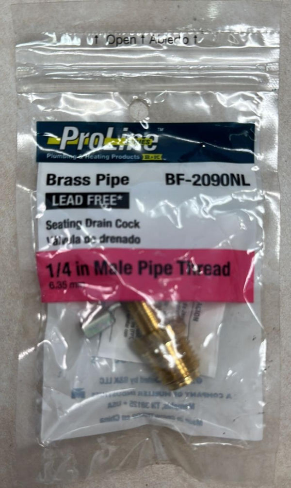Proline BF-2090NL 1/4 Male Pipe Thread Brass Pipe lead free