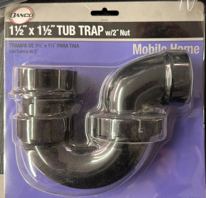 Danco 88188 1-1/2 in. x 1-1/2 in. Plastic Tub Trap - Black