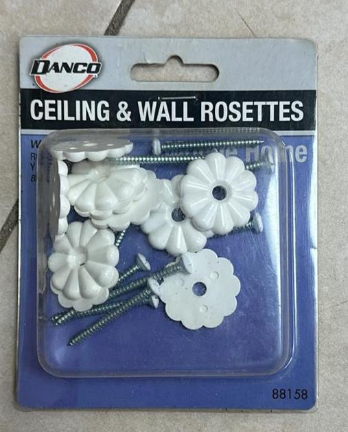 10 - Pack Danco 88158 Home RV Ceiling Wall Rosettes in White